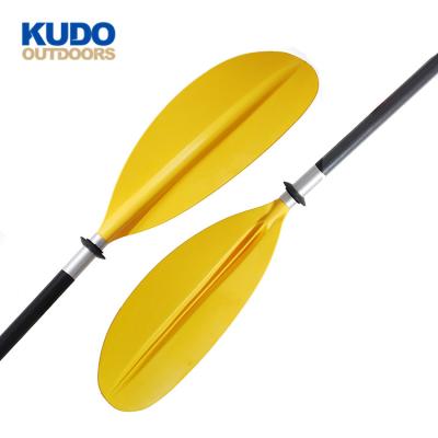 China Wholesale Anodized Alumimum 4 Pieces Adjustable Kayak Paddle With Carbon Fiber Shaft And Plastic Blade for sale