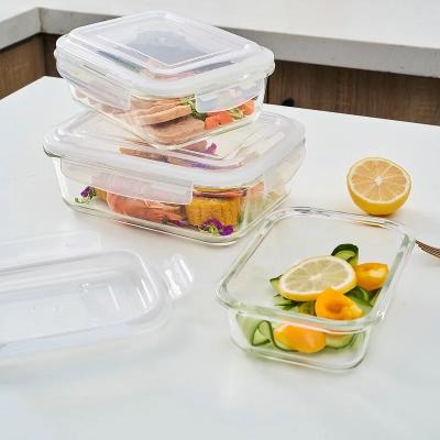 China High Borosilicate Glass Bowl Food Container Microwave Heat Resistant Safe Sustainable Eco-Friendly for sale