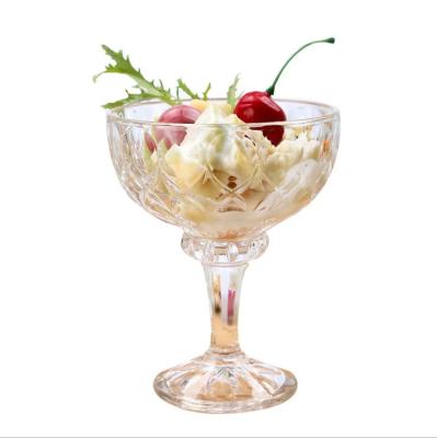 China Modern Hot Selling Creative Salad Bowl Ice Cream Cup Dessert Glass Mug For Homes Restaurants Bars for sale