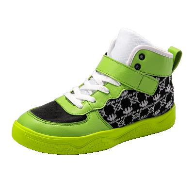 China Unisex LED CUSHIONING 7 Colors Popular Fiber Fabric Shoe Light Discoloration Glitter High Top Teenagers Walking Casual Shoes for sale