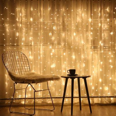 China Beautiful Cascading Curtain Led String Light Fairy Garland Water Flow Meteor Shower Rain Window Icicle Decor Light for sale