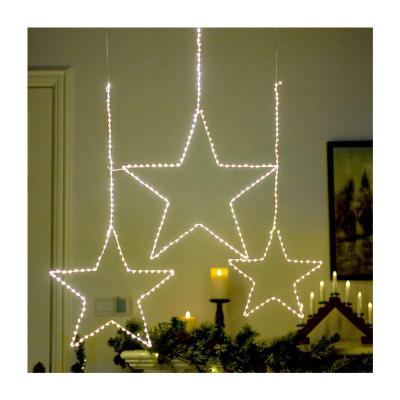 China Top Quality 60Cm Five-pointed Beautiful Star Warm White Indoor String Lights For Cafe Decoration for sale