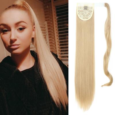 China Sexy Straight Thick Long Stick Ponytail For Women Color Hair Piece Synthetic Drawstring Ponytail Hair Extension for sale