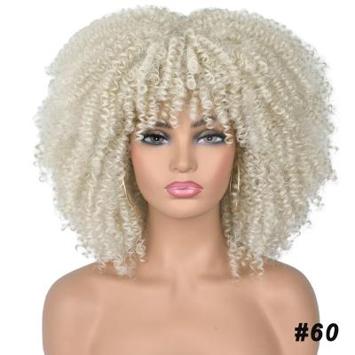 China 2021 NEW Afro Curl Adjustable Heat Resistant Synthetic Wig Curl Cosplay Hair High Quality Curly High Temperature Curly Synthetic Wigs for sale