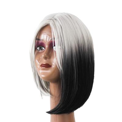 China Fashion Manufacturer Customized Hot Sales High Quality Short Lace Wigs Colored Heat Resistant Wigs Synthetic Hair For Black Women for sale