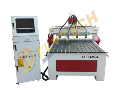 China Multiple heads woodworking cnc router 3D engraving machine FT-1525-4 for sale