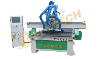 China New ATC wood router machine with dust collector system with three heads for sale