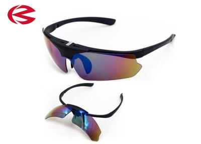 China Stylish Mirror Coating Mountain Bike Cycling Glasses , Clip On Flip Up Sunglasses for sale