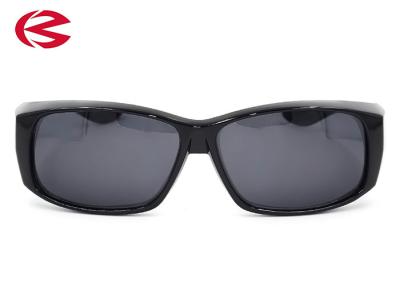 China Anti UV Dust Protection Fits Over Oversized Sunglasses Full Matt Black Frame for sale