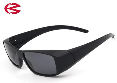 China Matt Black Polarised Fits Over Sunglasses , Square Unbreakable Reading Glasses for sale