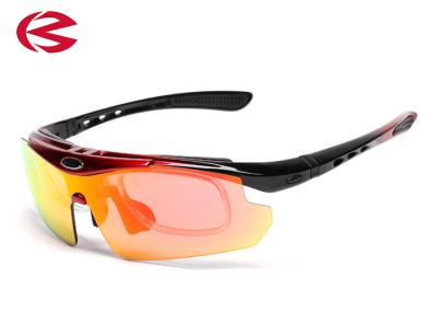 China Flip Up Mens / Womens Sports Safety Glasses With Full Revo Prescription Lenses for sale