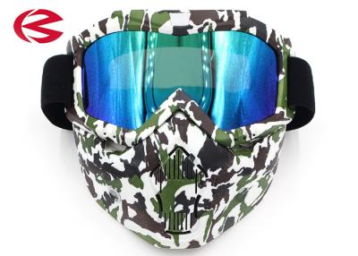 China Camouflage Full Face Mask Motorcycle Safety Glasses , Protective Cool Motorcycle Goggles for sale