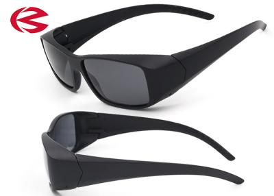 China Dark Smoke Lens Fits Over Sunglasses Anti Glare Polarized Sunglasses for sale