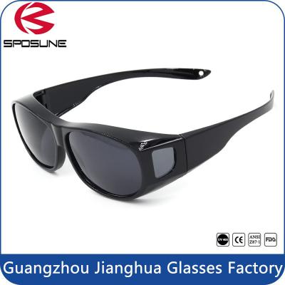 China OEM Wear Over / Fits Over Sunglasses Myopia Polarized Sun Eyewear Eye Protection for sale