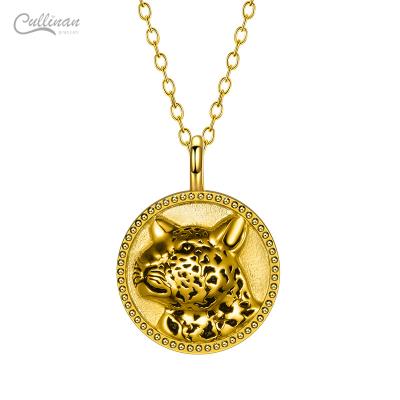 China New Fashion CLASSIQUE Leopard Necklace 14k Gold Plated Animal Pendant Jade Necklace Layered Necklace Feminine Accessories For Jewelry for sale