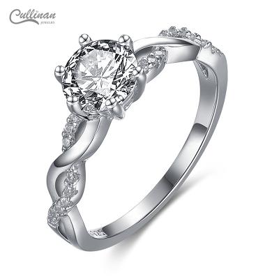 China Real 925 sterling silver wedding ring fashionable custom made CLASSIC engagement ring s925 silver wedding ring for sale