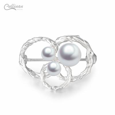 China Cullinan Pearl Brooch Jewelry Designer Jewelry 925 Sterling Silver Brooches Women Luxury Silver Brooch Pins For Custom Wedding for sale