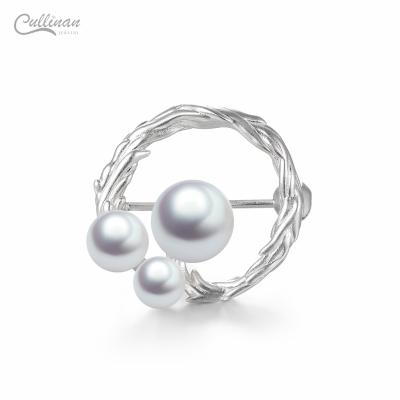 China Cullinan Pearl Brooch Jewelry 925 Sterling Silver Brooches Women Luxury Designer Brooches Pins For Custom Wedding for sale