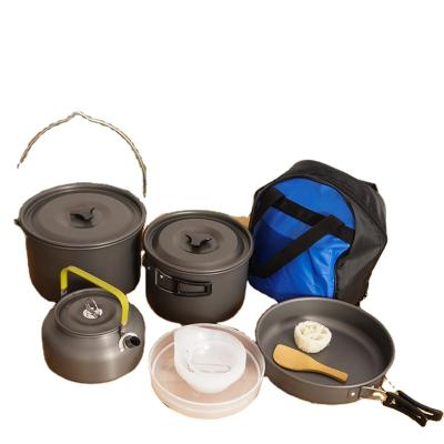 China Sustainable outdoor camping cookware set for upgrade for sale