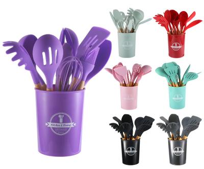 China Viable hot sale kitchen utensils kitchenware set silicone suit kitchen accessories set for sale