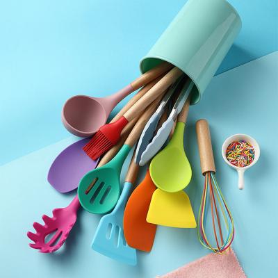 China Viable Colorful Kitchen Utensils Kitchenware Set Kitchen Accessories Set Silicone Kitchen Utensil Set for sale