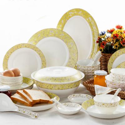 China Sustainable Healthy Ceramic Dishes Bowls Dinnerware Sets For Home for sale