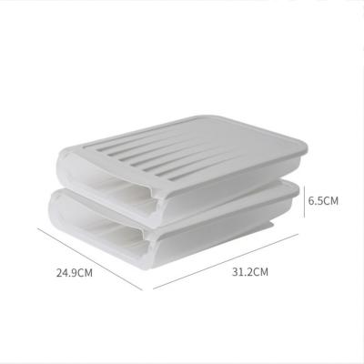 China None Plastic Stackable Egg Box Fridge Storage Tray Carrier Containers Holder for sale