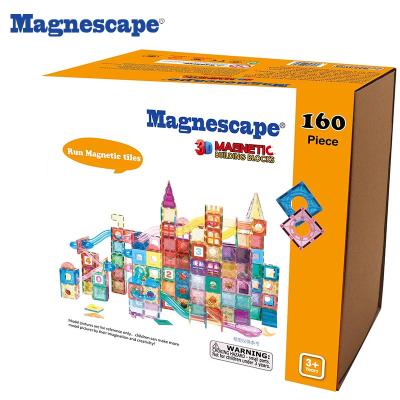 China Building Toy Magnescape 160pcs Fun Marble Running Blocks Game Set Magnetic Building Toys Marble Running Toy Kids for sale