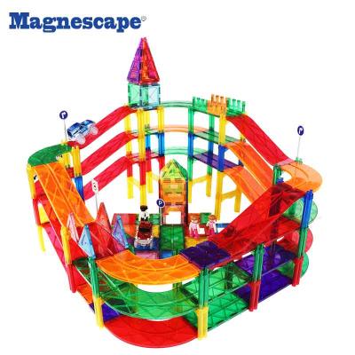 China Building Toy Magnescape 80pcs Action Numbers Building Tiles Magnetic Assembly Track Car Toys Diy Blocks Toy for sale