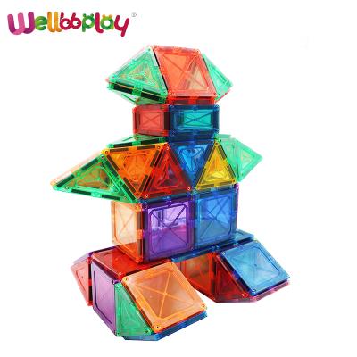 China Construction Toy Hot Selling Colorful Rod Kids 100pcs Magnet Toys Magnetic Building Tiles for sale