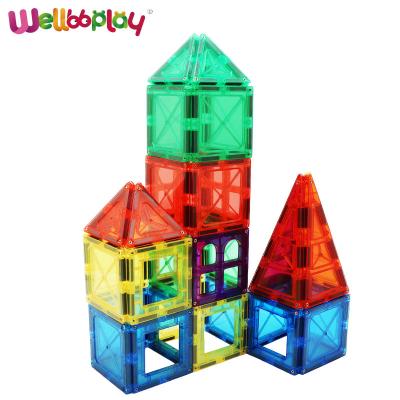 China Building Toy 100pcs Magnetic Tiles Toys For Kids Magnetic Tiles ROD Educational Toys for sale