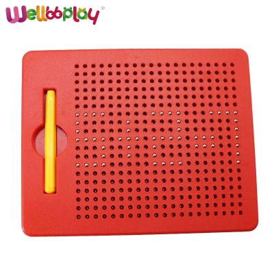 China 2021 Popular Construction Toy Children's Magnetic Drawing Board With Iron Balls Magnetic Drawing Board For Children for sale