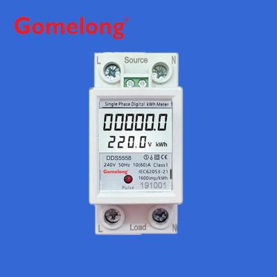 中国 DDS5558 2P  Digital Energy Meter single phase digital volt amp meter rs485 with backlight KWH,V,A,PF 販売のため