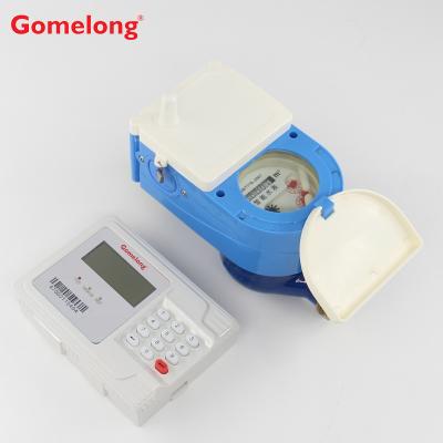 China Lora RF Wireless Water Meter STS Keypad white Prepaid pulse water meter en venta