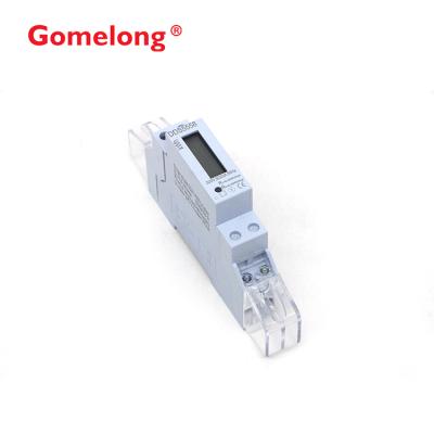 China CE Standard 1pole width mini din rail kwh energy meter with super capacitor Te koop