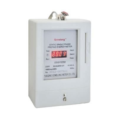 Chine DDSY5558 Single Phase Digital Tube Display Electronic Prepayment Active Energy Meter à vendre