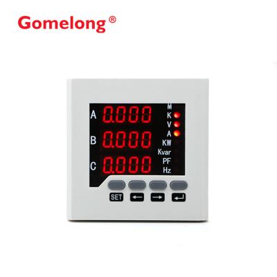 China Gomelong Volt Meters OML67 LED Display Permanent three phase four wire digital electronic panel meter with rs485 Te koop