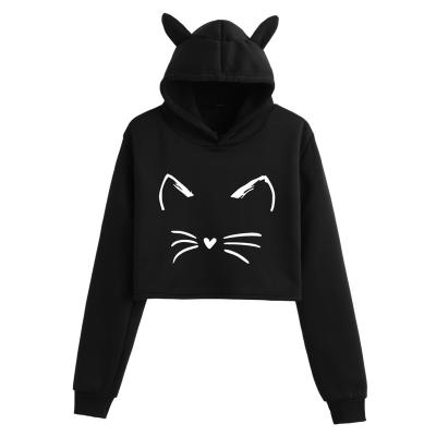 China Customized Kids Anti-Shrink Tops Autumn Hooded Sweater Girls Clothing Long Sleeve Pure Cotton Tops for sale