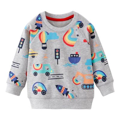 China Customized Breathable Short Long Sleeve Tops Boy Cartoon Print Sportswear Top Casual Pure Cotton Anti-Shrinkage Boy Top for sale