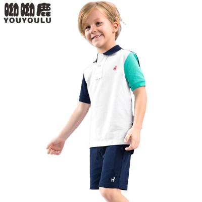 China Breathable Kids Color Block Style Baby Boy Clothing Boys Summer Polo Cotton Uniform T-shirt For Sports for sale