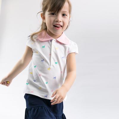 China New Design Breathable Kids Summer Original Western Style Girls Short Sleeve Polo T Shirts for sale