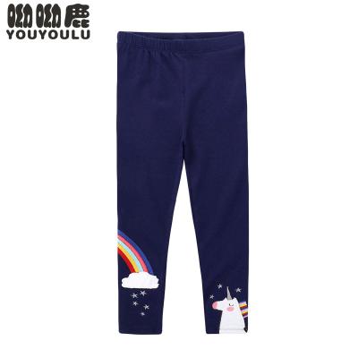 Cina Customized anti-pilling children's printed leggings, cotton outer wear pants, girls' leggings in vendita