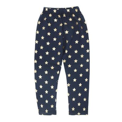 China Girls anti-pilling leggings pants with five-pointed star sequins printed cotton pants for children's wear outer pants à venda