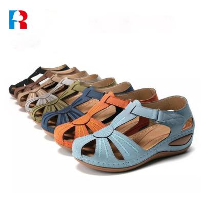 China Vintage Fancy Soft Sandals Ladies Platform Shoes Women Summer Sandals Vintage Wedges Light Comfortable Sandals Shoes for sale