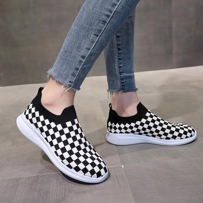 China EVA woven mesh Amazon Hot Flying sports black women balenciaca slip on sneakers women sneakers women shoes for sale