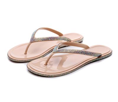 China Fashion Trend Summer Jelly Shoes Flat Slipper Foot Cut Out Flip Flop For Women for sale