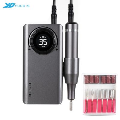 China LCD Display/Portable Power Source/Bilateral Loop 5 in 1 Set Rechargeable Nail Drill 35000 Portatil with Portable Power Function for sale