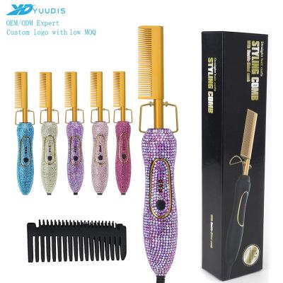 China Custom Factory Sale Home Bling Out Hot Comb Logo Electric Hair Brushes With Good Quality for sale