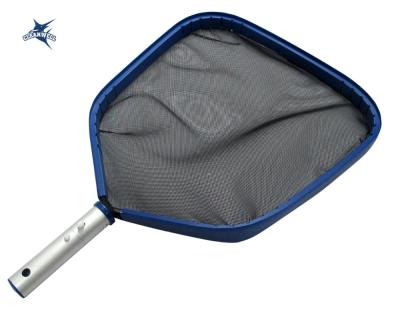 China Cleanwell Fishtail EZ Fishtail Pool Foil Net Deep Net Skimmer Aluminum Handle Aluminum Nylon Clip Fine Mesh Skimmer for sale