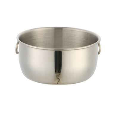 China Sustainable High Quality Heat Insulated Salad Mixing Bowls Durable 304 Stainless Steel Double Walled Serving Rice Bowl for sale